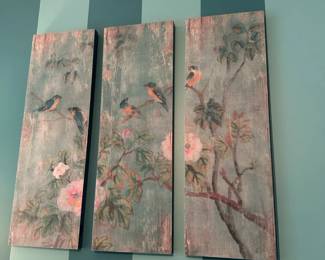   Pottery Barn Bird & Branch Triptych