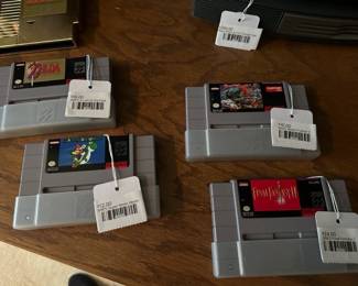 Bose Wave & CD Changer Set, SNES Super Mario World, SNES A Link to the Past, SNES Street Fighter 2, SNES Final Fantasy 2 