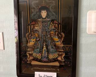 One of a Pair of Chinese Ancestral Reverse Paintings on Glass