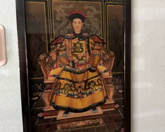 Two of a Pair of Chinese Ancestral Reverse Paintings on Glass