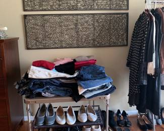 Many cashmere sweaters and many more pairs of shoes.