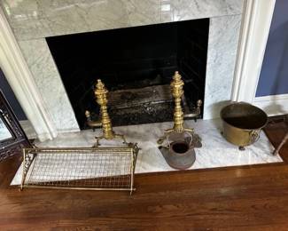 Brass Andirons from the UPSON HOUSE