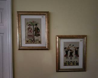 Pair of Vintage Framed Needlepoint Pictures
