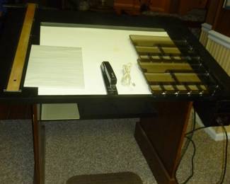 oak drawing table