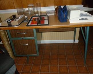vintage metal desk