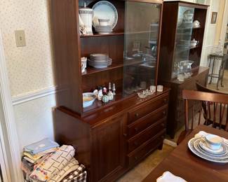 Willet mid century solid cherry hutch