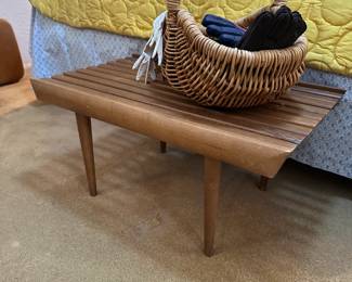 Mid century slat bench