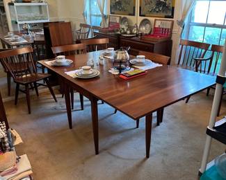 Willet mid century solid cherry dining set