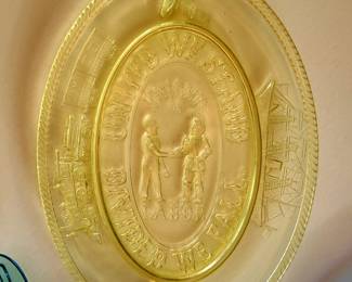 Divided we fall vintage plate