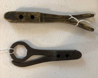 Civil War Era brass bullet molds 