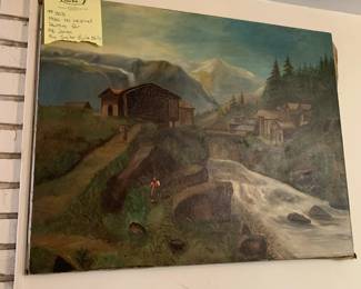 #31	1930 Oil Original Painting for RE Jones by Sister Eula Kelly - 27x34	 $200.00 

