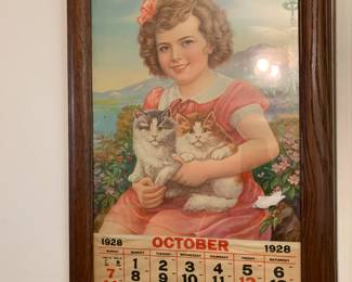 #32	October 1928 Calendar Barbehenn and Son Dept. Store Greenville Pennsylvania - 18x29	 $35.00 
