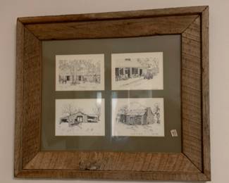 #71	4 Pen and Inks by Sally B Cobb   100 of 100	 $75.00 
