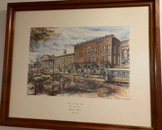 #88	Albert Lane "Cotton and Lawyer Row" 100 of 500 Print Framed - 32x26	 $75.00 
