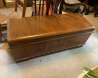 #78	Waterfall Cedar Chest w/tray (no handles) - 46"Hx17"Wx18"T  (as is finish)	 $40.00 
