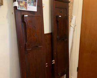 #29	Antique wall drop down table with a bench - 79x62   Table is 46" Long	 $30.00 
