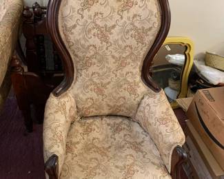 #4	Bubble Back Chair w/silk Fabric, as is cushion	 $20.00 
