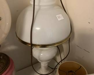 #74	White Globe Lamp - 21" Tall	 $25.00 
