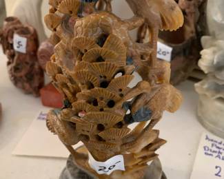 #94	Soapstone Carved Tree w/Cranes	 $20.00 
