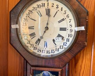 #52	Wood Wall  Regulator Clock (as is finish)	 $25.00 
