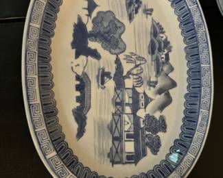 Chinese Blue Soup Tureen Plater
