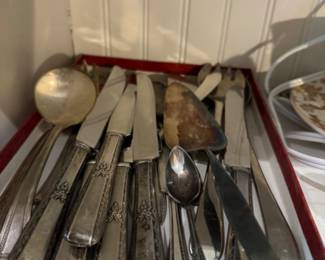 Misc Silver plate flatware 