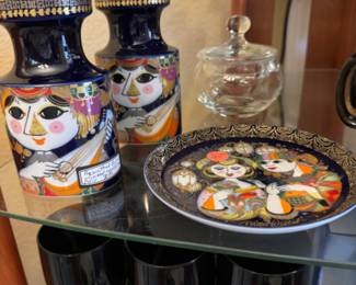 Rosenthal Bjorn Wiindblad Candlesticks and plate