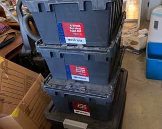 Survival food in crates