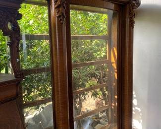 Beautiful cabinet needs restoration and 1 piece glass replaced as is $1200