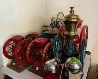 Antique coffee grinders
