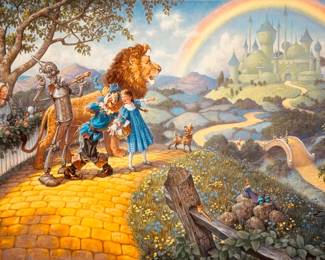 Print (16 1/8"x32") Signed AP by Scott Gustafson "The Wizard of Oz"...