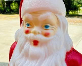 Vintage 4' tall Santa blow mold figure (detail)...