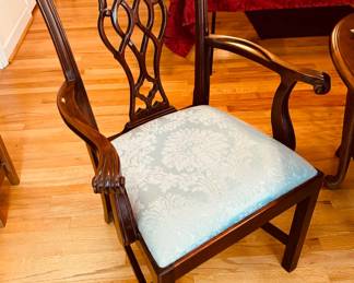 Set of 6 (2 arms, 4 sides) Chippendale style dining chairs...