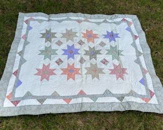 Selection of vintage and antique hand quilted quilts...