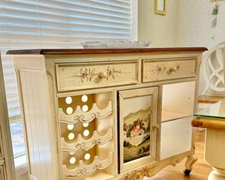 Hand painted cottage island cart