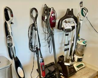 Shark and other vacuums, steamer mops, Rowenta Master Steamer