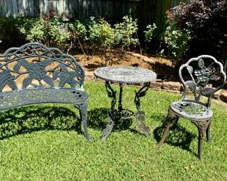 Iron garden seating group