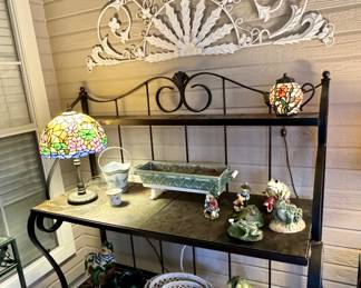 Iron and tile baker’s rack