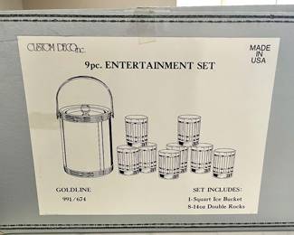 Ice bucket & glasses set, set is complete 