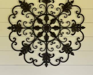 Wrought iron wall hanging 