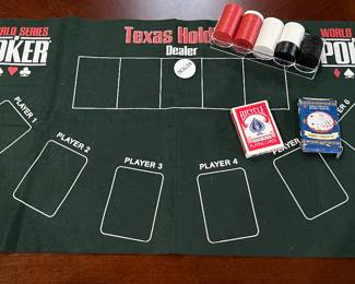 Portable Texas hold em poker set 