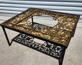 Amazing iron and gilt table