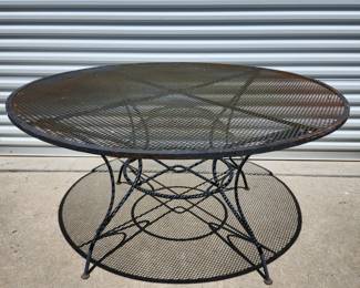 Terrific metal round dining table