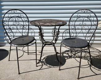 Vintage metal bistro set