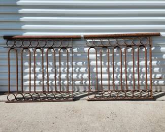 Vintage iron fence portions