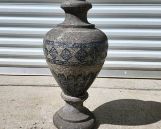 Carved granite garden sculptur