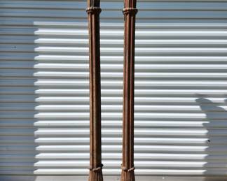 Amazing antique cast iron light standards