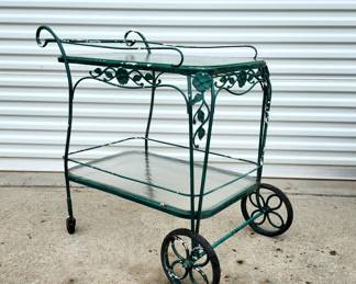Metal bar cart meadowcraft