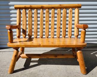 Terrific adirondack style bench