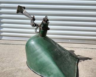 Very large vintage enamel light fixture